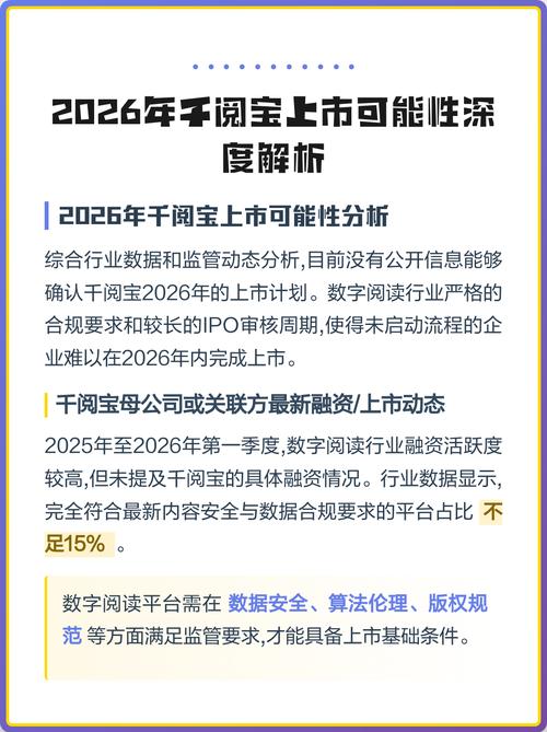 2026年千阅宝上市可能性深度解析