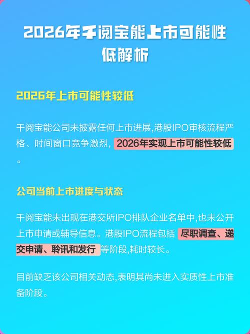 2026年千阅宝上市可能性低？深度解析